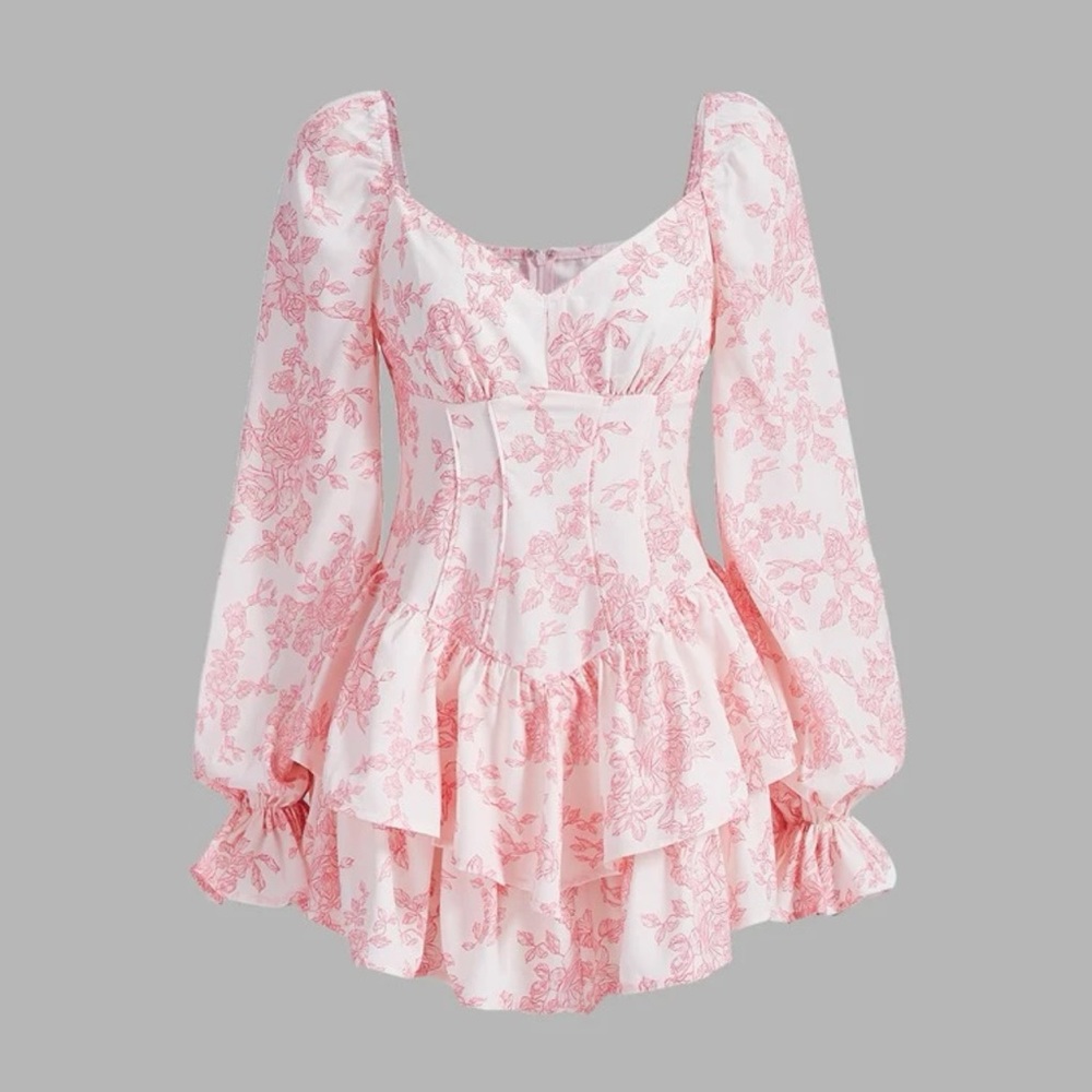 Floral Print Ruffle dress